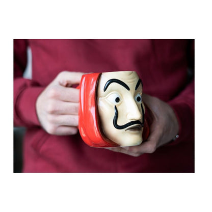 Grupo Erik Money Heist 3D Ceramic Mug | 35 cl - 350 ml | Money Heist Mug | Coffee Mug | Tea Mug | Money Heist Mask | Cool Gifts