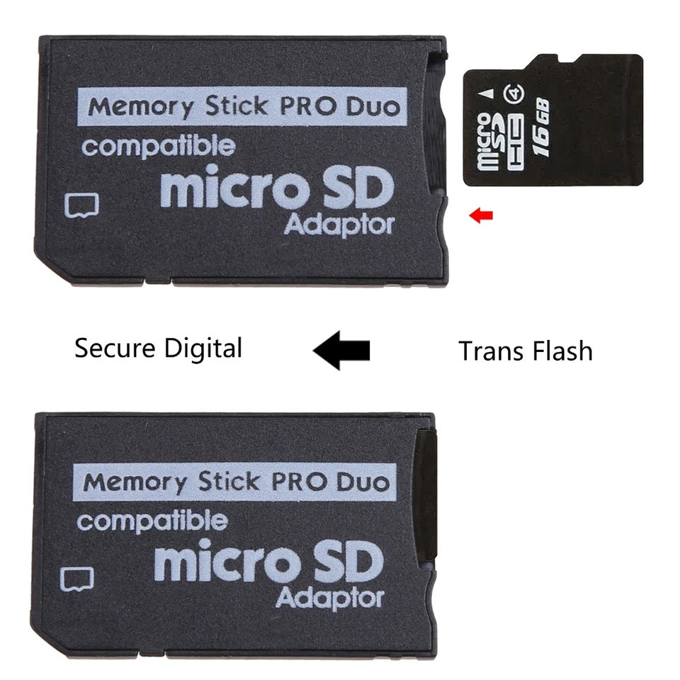 PSP Memory Stick Duo To Micro SD Adapter Converter