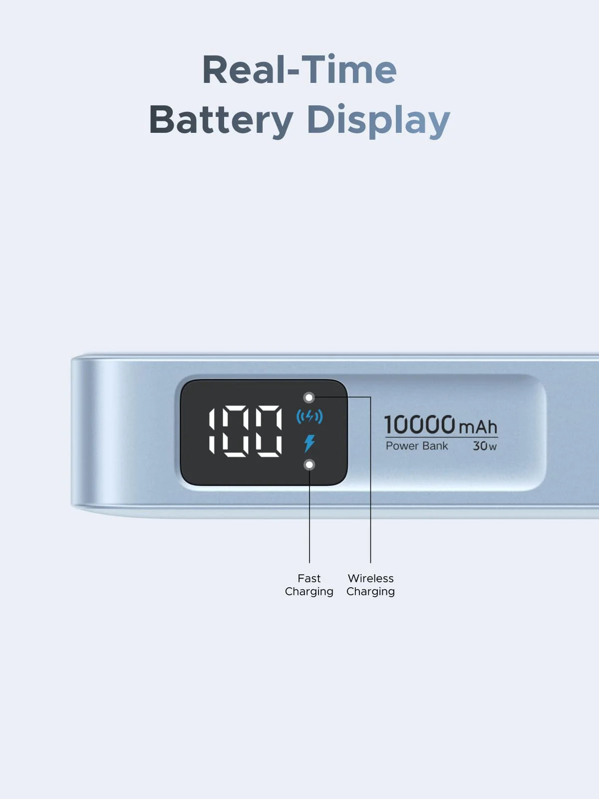 UGREEN MagFlow 10000mAh Magnetic Power Bank, Qi2 25W Wireless Charging, 30W USB-C Built-In Cable, 17 Magnet Snap for MagSafe , Fast Charge for iPhone 12-17 Compatible | BLUE
