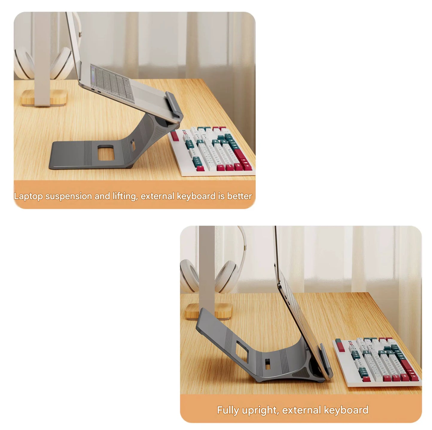 Multi-Position 4 Slot Vertical Laptop Stand, Aluminum Adjustable Dock For Up To 4 Devices, Laptop – Tablet – Phone Universal Holder, 0.5 To 1.5 Inch Thickness Hold, Anti Scratch Silicone Stable Base | Grey ~ N96
