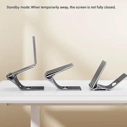 Multi-Position 4 Slot Vertical Laptop Stand, Aluminum Adjustable Dock For Up To 4 Devices, Laptop – Tablet – Phone Universal Holder, 0.5 To 1.5 Inch Thickness Hold, Anti Scratch Silicone Stable Base | Grey ~ N96