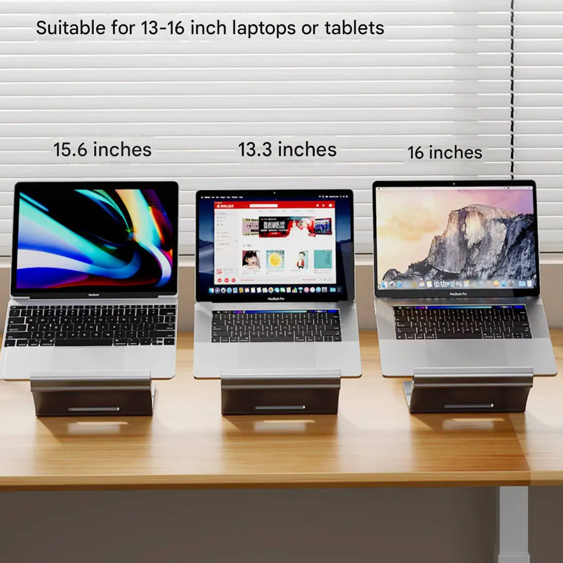 Multi-Position 4 Slot Vertical Laptop Stand, Aluminum Adjustable Dock For Up To 4 Devices, Laptop – Tablet – Phone Universal Holder, 0.5 To 1.5 Inch Thickness Hold, Anti Scratch Silicone Stable Base | Grey ~ N96