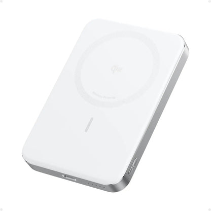 Anker MagGo 10,000mAh Ultra-Slim Qi2 Magnetic Power Bank, 15W MagSafe Wireless Charging, 30W USB-C PD Fast Charging, ActiveShield Safety, For iPhone 17/16/15/14 | WHITE SILVER