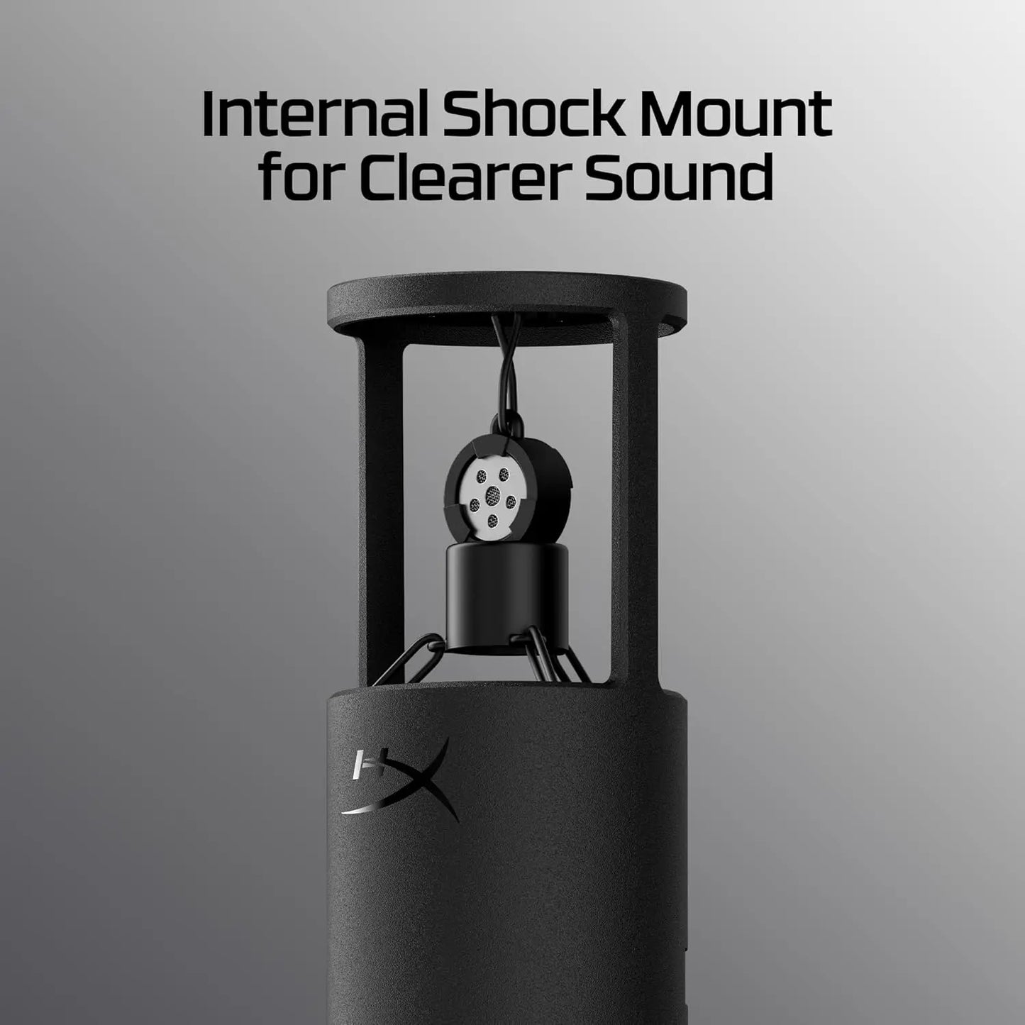 HyperX SoloCast 2 USB Gaming Microphone, 24-Bit 96kHz Condenser Mic, Cardioid Pattern, Tap-To-Mute, USB-C, Built-In Shock Mount & Pop Filter For PC