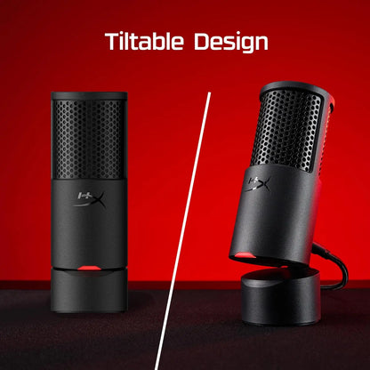 HyperX SoloCast 2 USB Gaming Microphone, 24-Bit 96kHz Condenser Mic, Cardioid Pattern, Tap-To-Mute, USB-C, Built-In Shock Mount & Pop Filter For PC