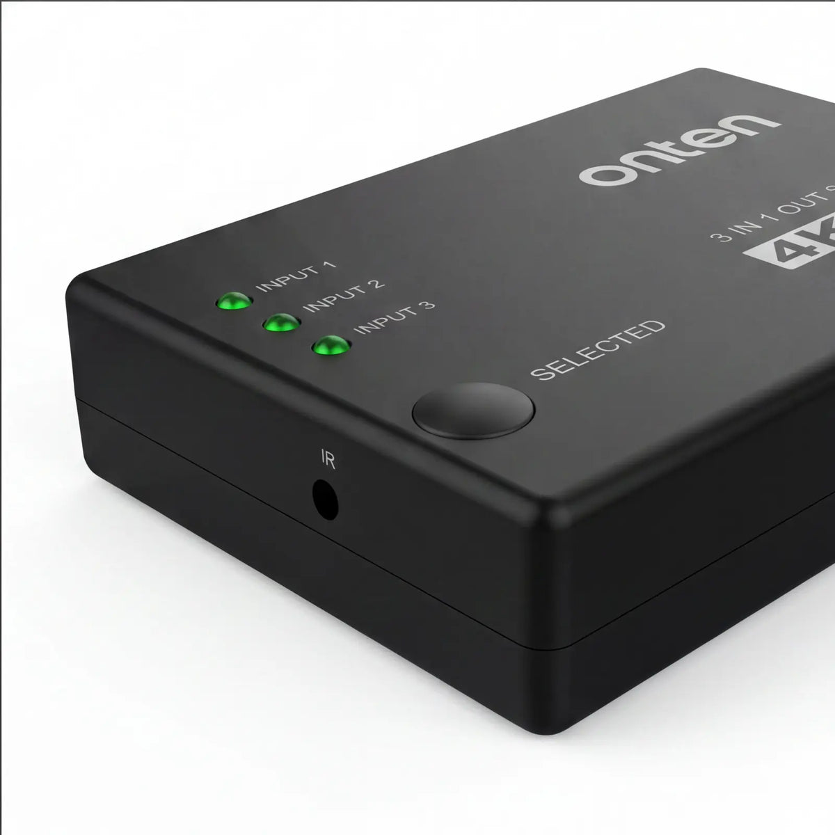 ONTEN OTN-CS341 HDMI Switch 3 In 1 Out, 4K Ultra HD Multi-Source HDMI Selector with Manual Select Button and LED Indicators
