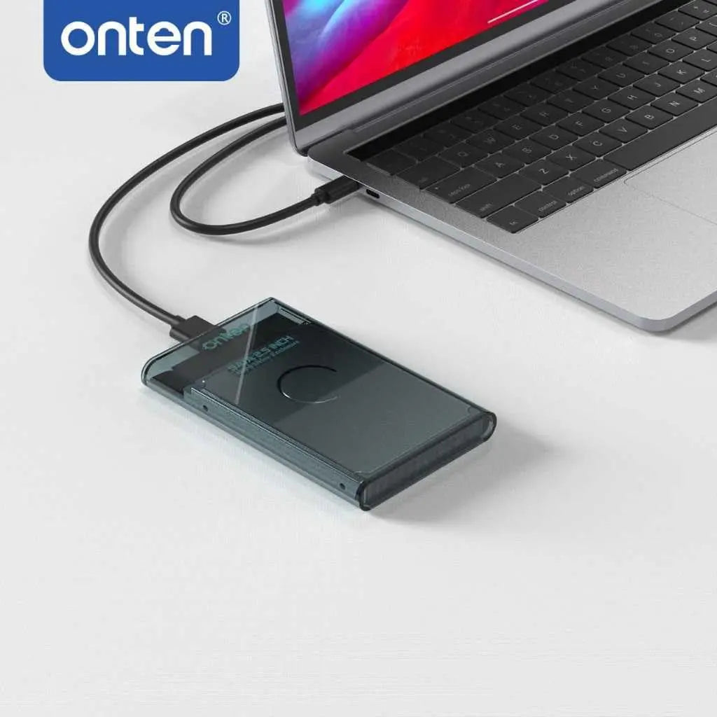 ONTEN OTN-UHD2 Transparent USB 3.0 Enclosure for 2.5-Inch SATA I/II/III HDDs and SSDs, Tool-Free Plug-and-Play, Up to 5 Gbps
