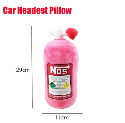 NOS Nitrous Oxide Bottle Soft Plush Stuffed Pillow Gifts Car Decor Headrest Neck rest