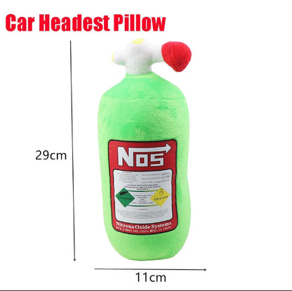 NOS Nitrous Oxide Bottle Soft Plush Stuffed Pillow Gifts Car Decor Headrest Neck rest