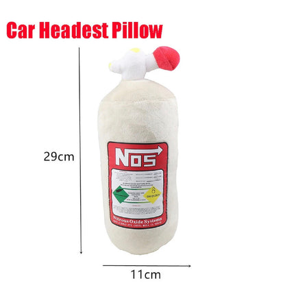 NOS Nitrous Oxide Bottle Soft Plush Stuffed Pillow Gifts Car Decor Headrest Neck rest