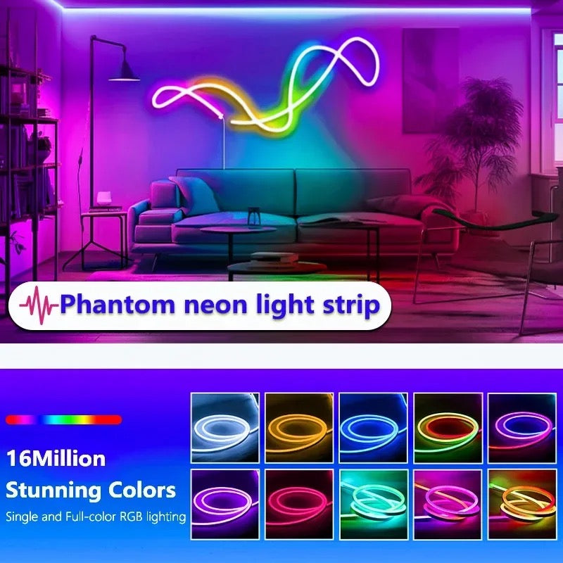 RGB Neon IP67 WIFI Neon Rope Light DIY Bar APP Control Music Sync