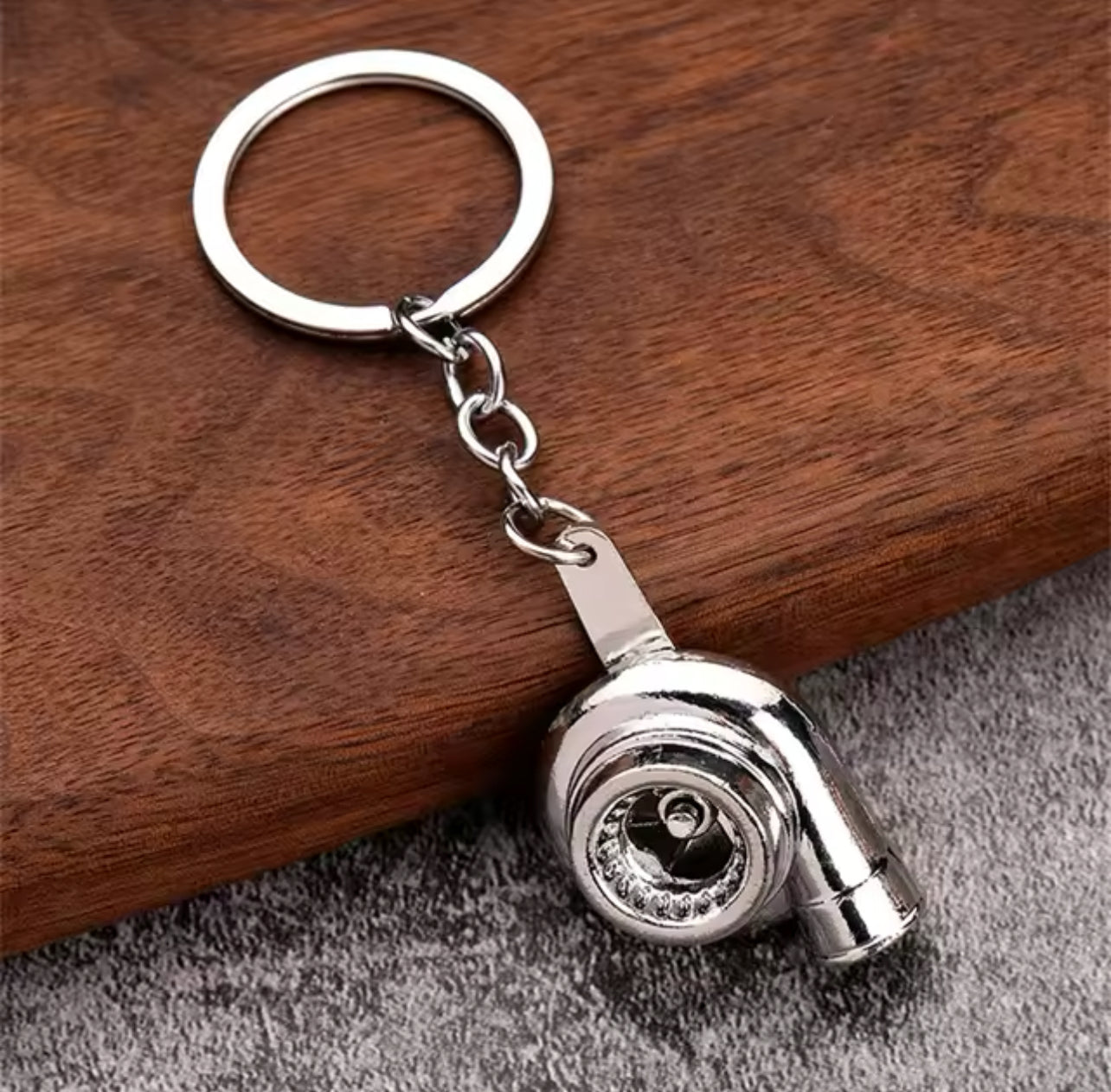 Car Turbo Charger Metal Keychain - 7 Colors