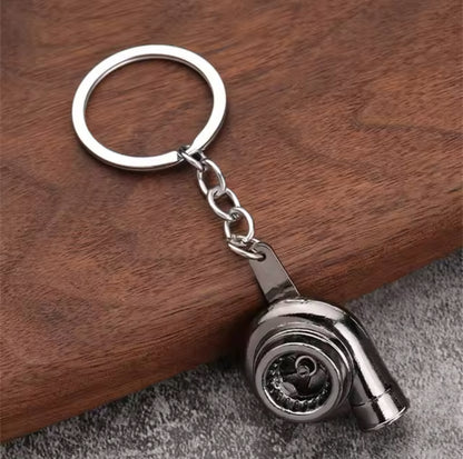 Car Turbo Charger Metal Keychain - 7 Colors