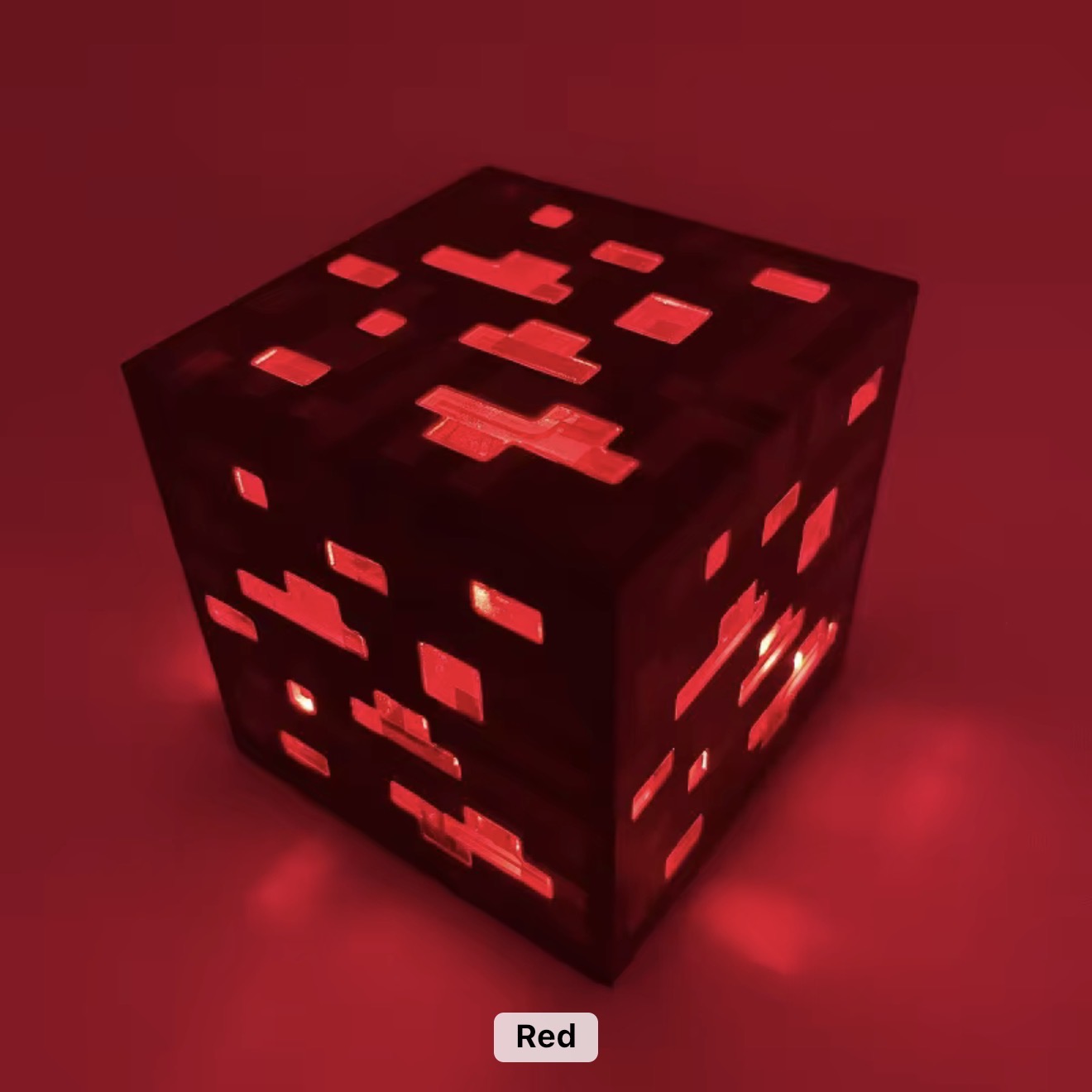 Minecraft ORE Block Lights LED Night Lamp USB Rechargeable - Red | Yellow | Blue | Green