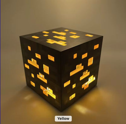 Minecraft ORE Block Lights LED Night Lamp USB Rechargeable - Red | Yellow | Blue | Green