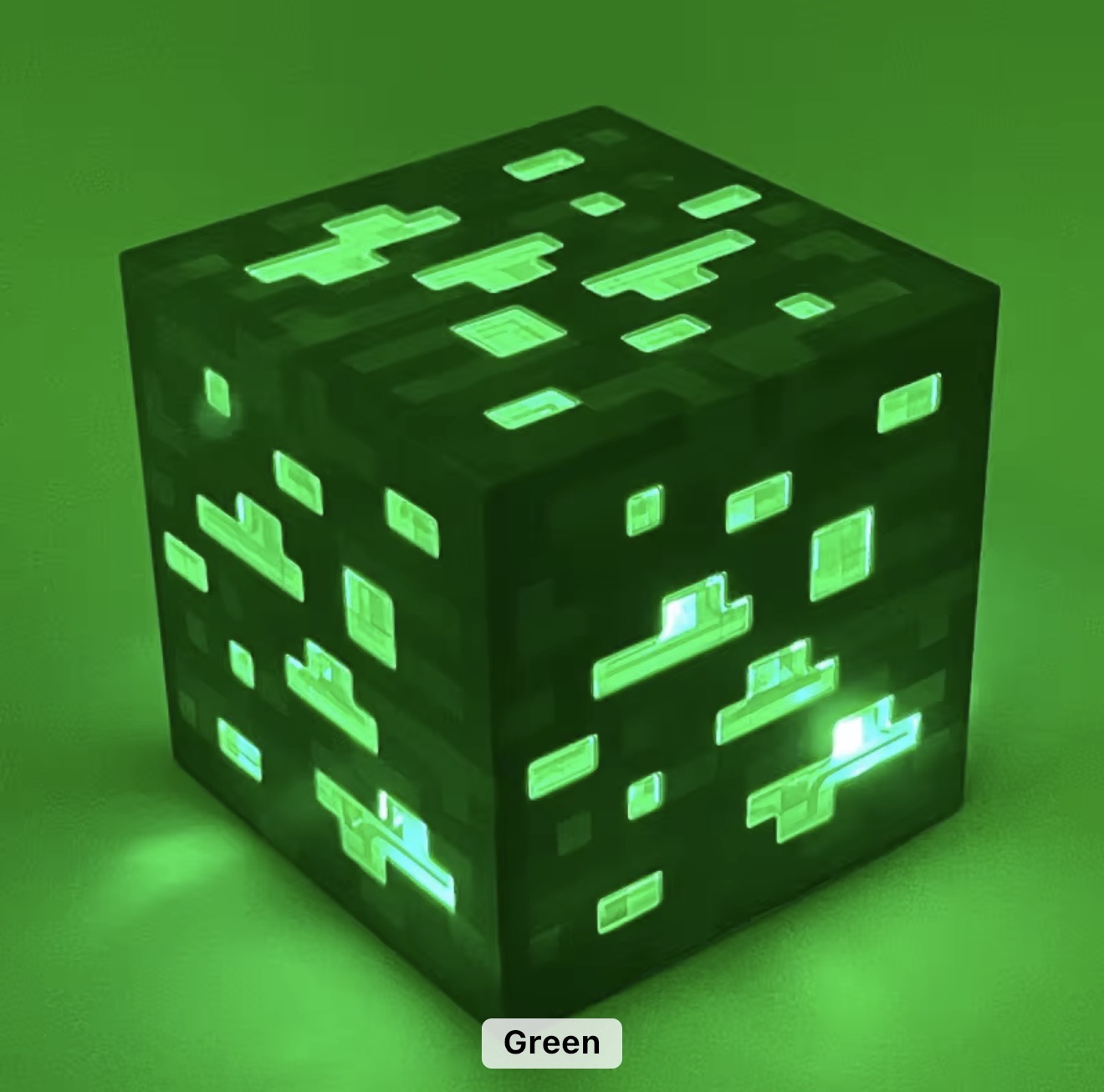 Minecraft ORE Block Lights LED Night Lamp USB Rechargeable - Red | Yellow | Blue | Green