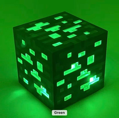 Minecraft ORE Block Lights LED Night Lamp USB Rechargeable - Red | Yellow | Blue | Green