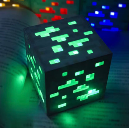 Minecraft ORE Block Lights LED Night Lamp USB Rechargeable - Red | Yellow | Blue | Green