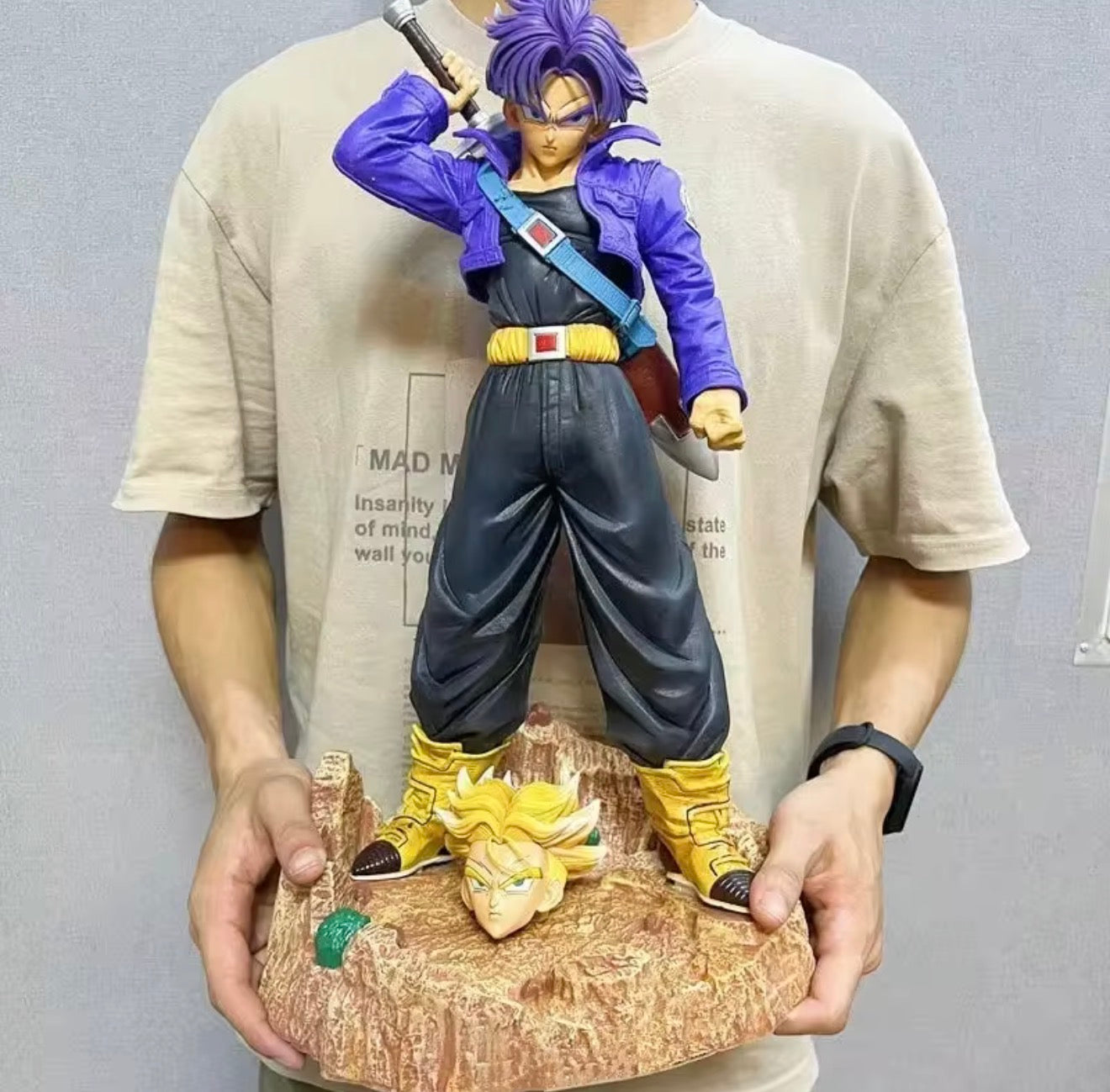 Dragon Ball Z Trunks 2 Heads Change 48CM Anime PVC Figure
