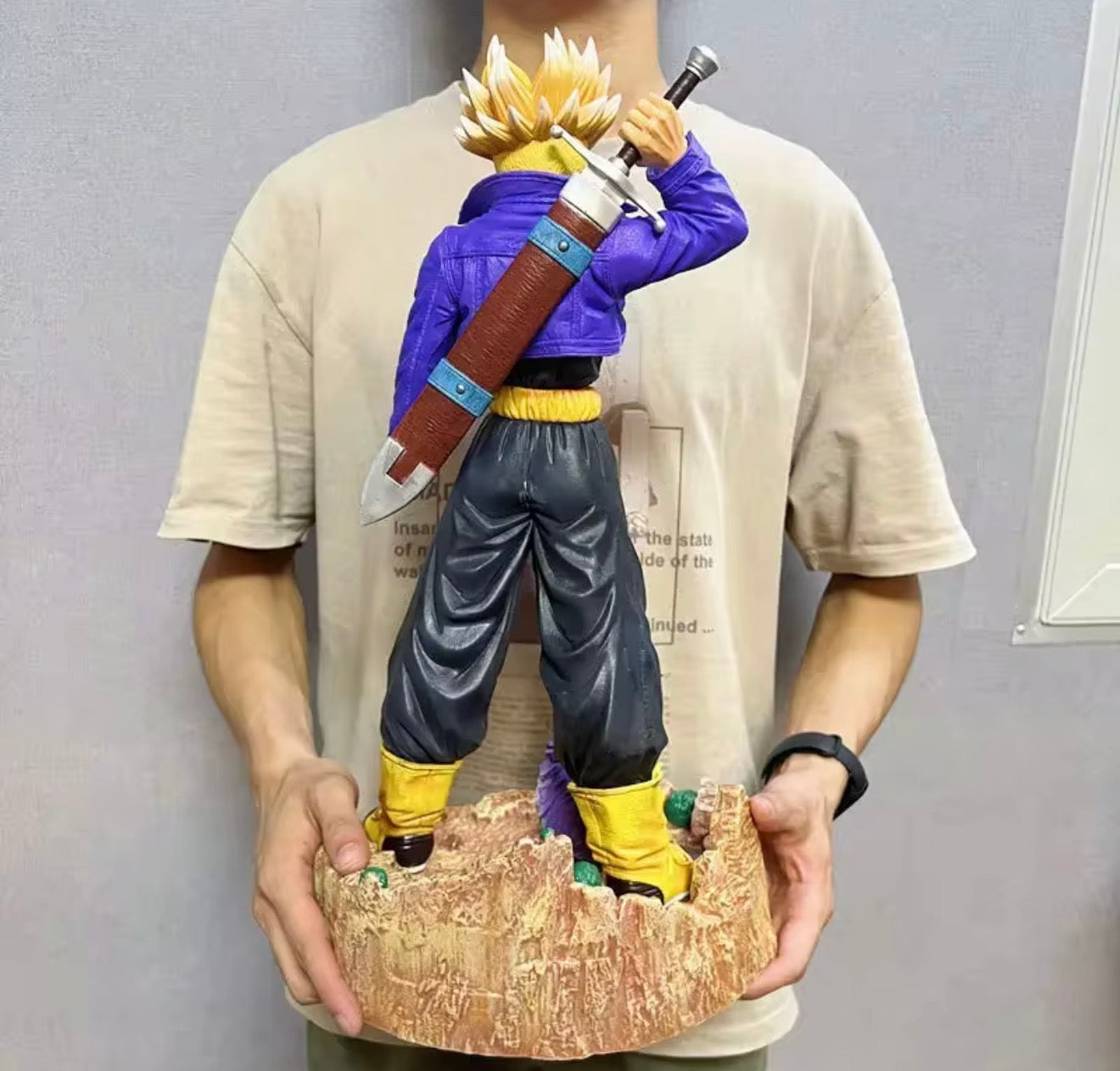 Dragon Ball Z Trunks 2 Heads Change 48CM Anime PVC Figure
