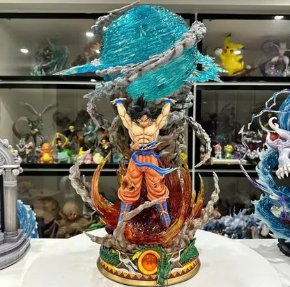 Dragon Ball Z Goku Spirit Bomb With Light 23CM Anime PVC Figure