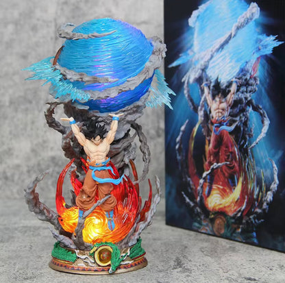 Dragon Ball Z Goku Spirit Bomb With Light 23CM Anime PVC Figure