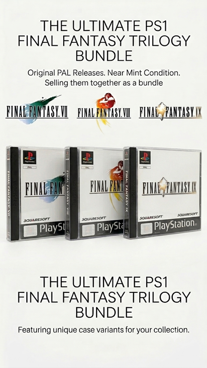 FINAL FANTASY VII, VIII & IX (BUNDLE) - PlayStation 1 (PAL) - (USED)