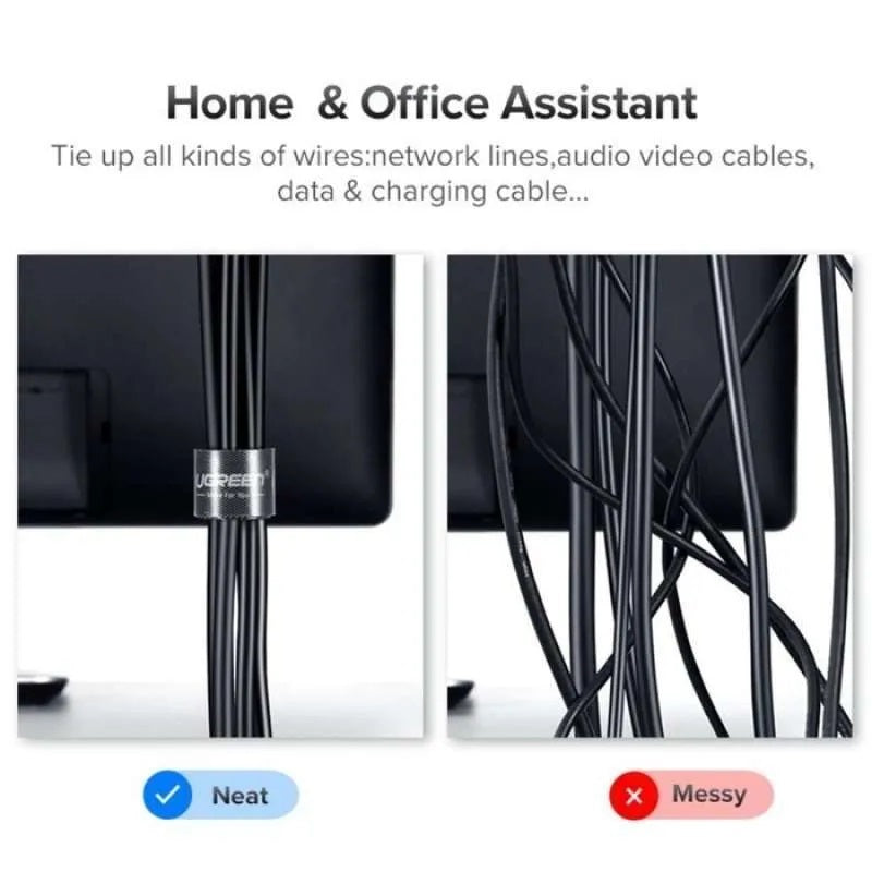 UGREEN VELCRO SELF ADHESIVE CABLE ORGANISER | Strong Adhesion | Reusable | 2m Length 20mm Width
