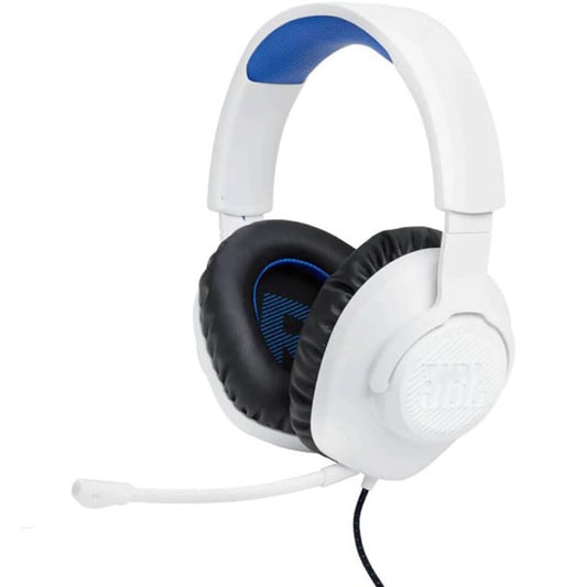 JBL Quantum 100P Console - Gaming Headset - White/Blue
