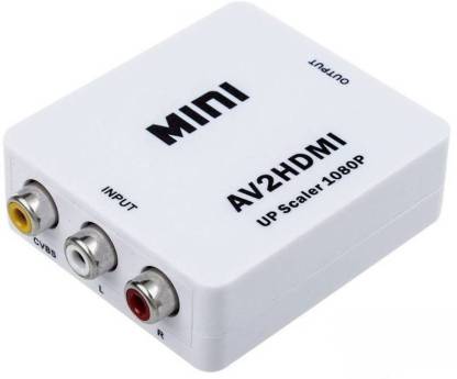 Adapter Converter AV to HDMI Video Audio AV2HDMI - White