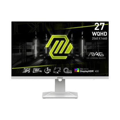 MSI MAG 274QRFW E20 27-Inch Gaming Monitor, 2560x1440, WQHD Rapid IPS, 200Hz, 0.5ms, DisplayHDR 400, Eye care, AI vision, HDMI 2.0b, DP 1.4a, Frame-less, Vesa Mount, White