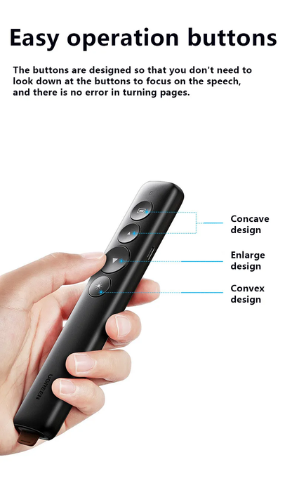 UGREEN Laser Pointer Wireless Remote Controller Presenter – 50654