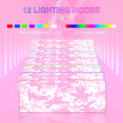 لوحة ماوس ONIKUMA G5 المضيئة بـ 12 وضع إضاءة RGB مقاس 800*300*4 مم