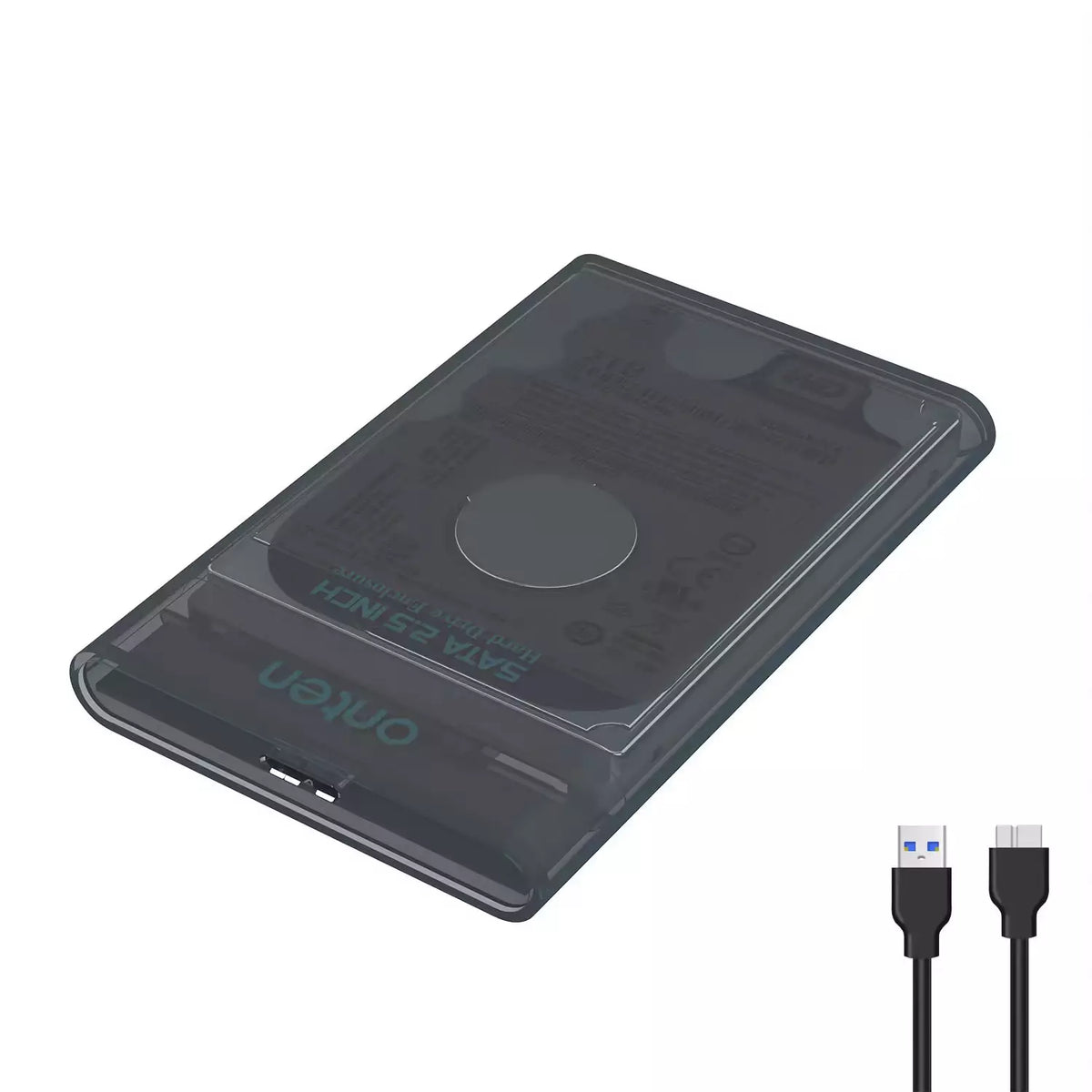 ONTEN OTN-UHD2 Transparent USB 3.0 Enclosure for 2.5-Inch SATA I/II/III HDDs and SSDs, Tool-Free Plug-and-Play, Up to 5 Gbps