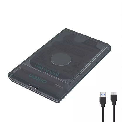 ONTEN OTN-UHD2 Transparent USB 3.0 Enclosure for 2.5-Inch SATA I/II/III HDDs and SSDs, Tool-Free Plug-and-Play, Up to 5 Gbps