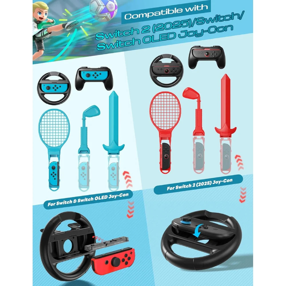 20 in 1 Sports Kit Accessories Set for Nintendo Switch 2