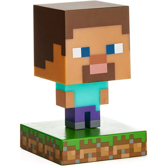 Minecraft Steve Icon Light 3D Lamp - USB Type-C Rechargeable - Minecraft Merch
