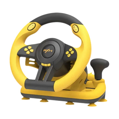 PXN V3 Pro 180 Degree Steering Wheel with Pedals, Vibration Feedback for PC, PS3, PS4, Xbox One & Series XS, Nintendo Switch - Yellow