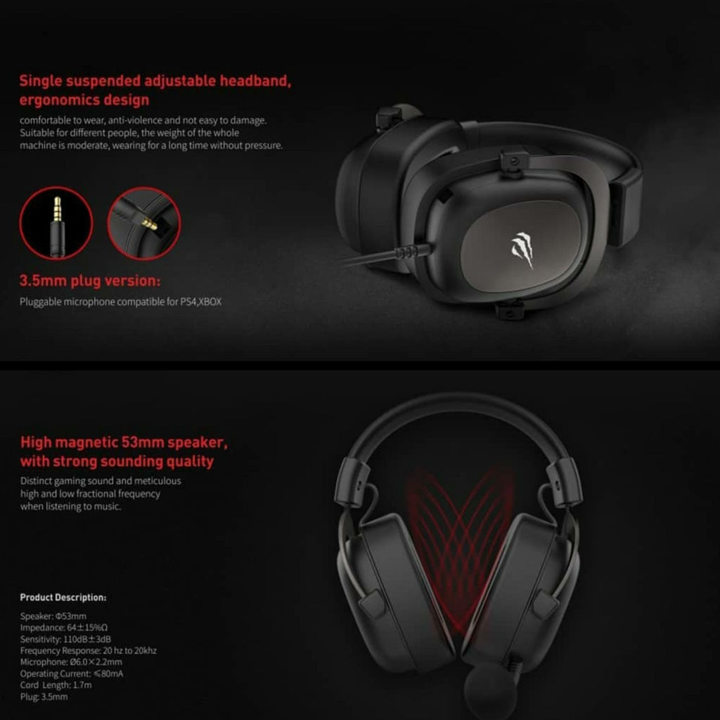 Havit H2002d Gaming Headset - Black