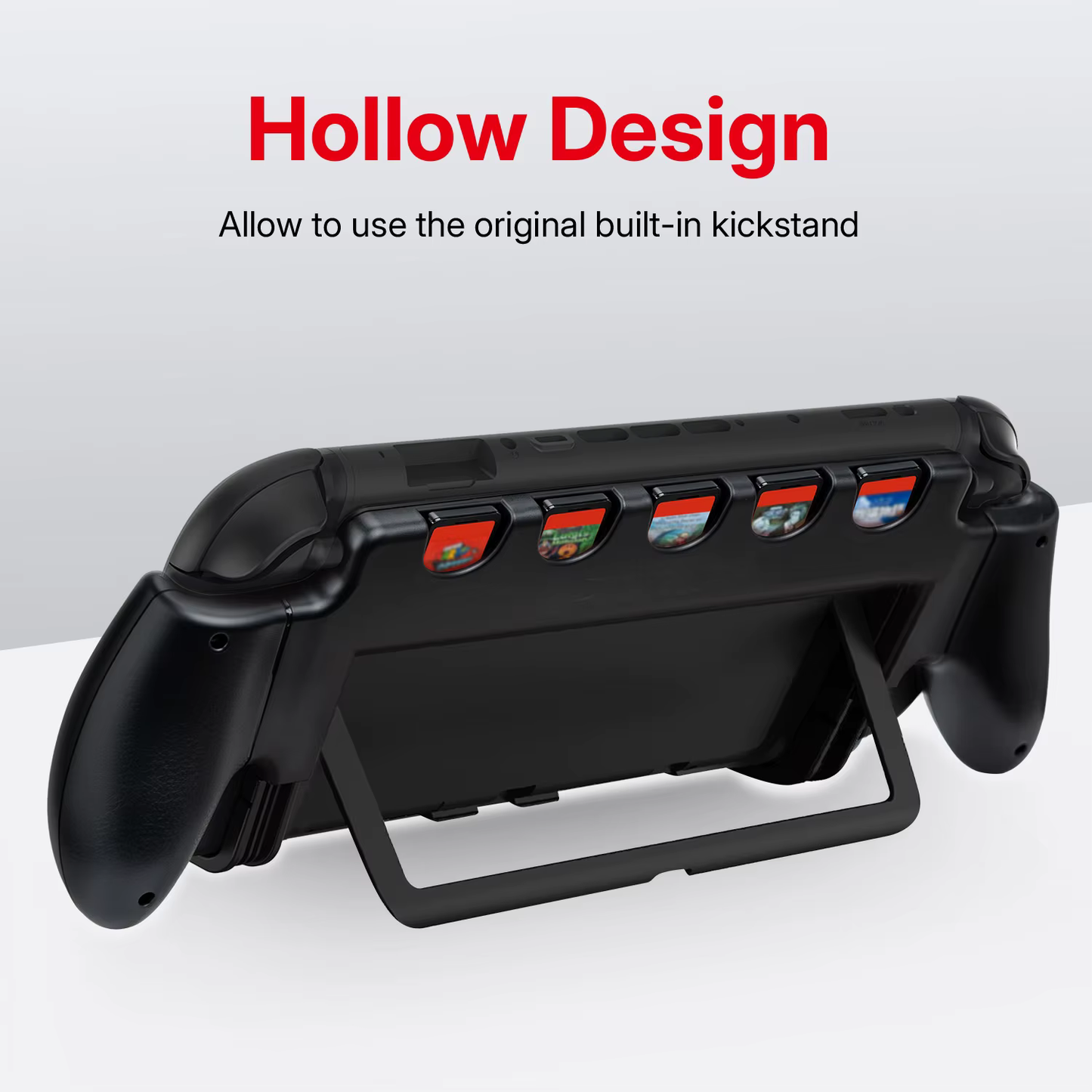 DOBE Console Grip with Game Cards Storage for Nintendo Switch 2 - Black