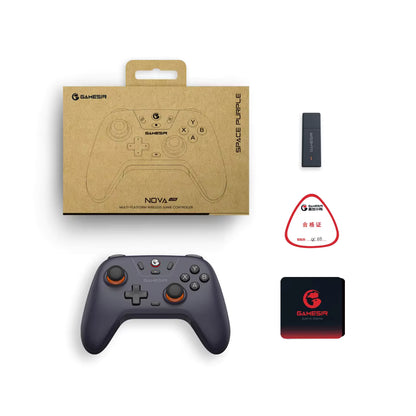 GameSir Nova Lite 2.4g Wireless Controller for Windows PC, iPhone, Android, Switch & Steam Deck, Bluetooth Controller Gamepad with Hall Effect Trigger,Turbo,Rumble Vibration - Nova Lite Purple