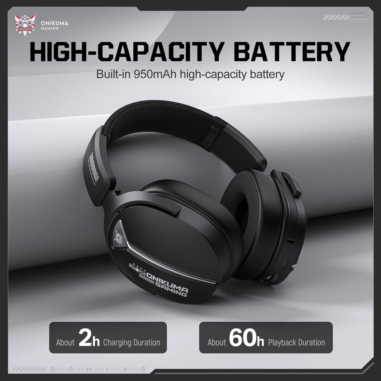 Onikuma GT887 4-Mode Gaming Headset with Microphone - Black