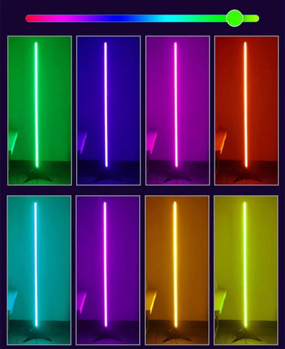LED column floor lamp, living room RGB+WW+CW, used for room decoration, USB power supply, Nordic indoor atmosphere floor lamp.