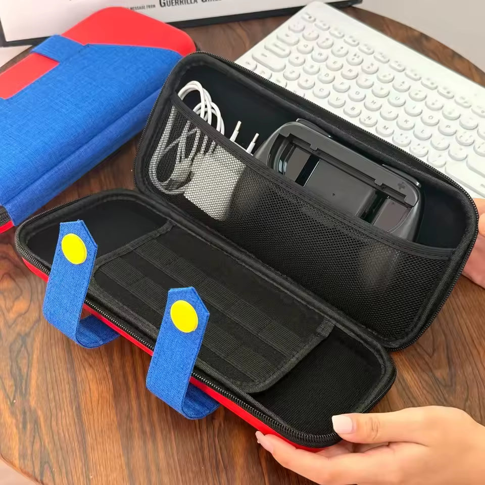 Nintendo Switch 2 Mario Red Blue Travel Carrying Storage Bag Case