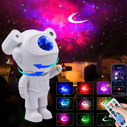 Astronaut Projector Nebula Star Galaxy Light With Bluetooth Speaker & Remote Control