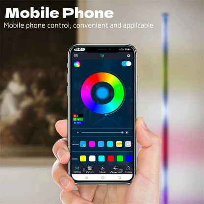 LED column floor lamp, living room RGB+WW+CW, used for room decoration, USB power supply, Nordic indoor atmosphere floor lamp.