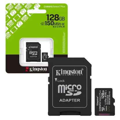 Kingston Canvas Select Plus microSDXC Card – Class 10 UHS-I, 150MB/s Read, A1 App Performance, Android & Camera Compatible - 128GB | 256GB