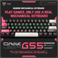 ONIKUMA G55 Mechanical Gaming Keyboard 61 Keys Layout RGB Customized Wired Colorful LED Backlit Keyboard