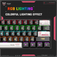 ONIKUMA G55 Mechanical Gaming Keyboard 61 Keys Layout RGB Customized Wired Colorful LED Backlit Keyboard