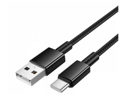HOCO X119 USB Type-C Fast Charging Cable | 1 Meter | Nylon Braided | 3A High-Speed Charge | Aluminum Alloy Connector | Durable & Lightweight